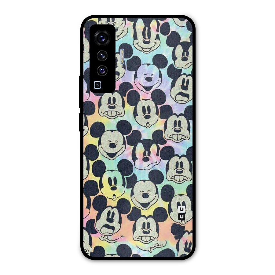 Fun Rainbow Faces Metal Back Case for Vivo X50