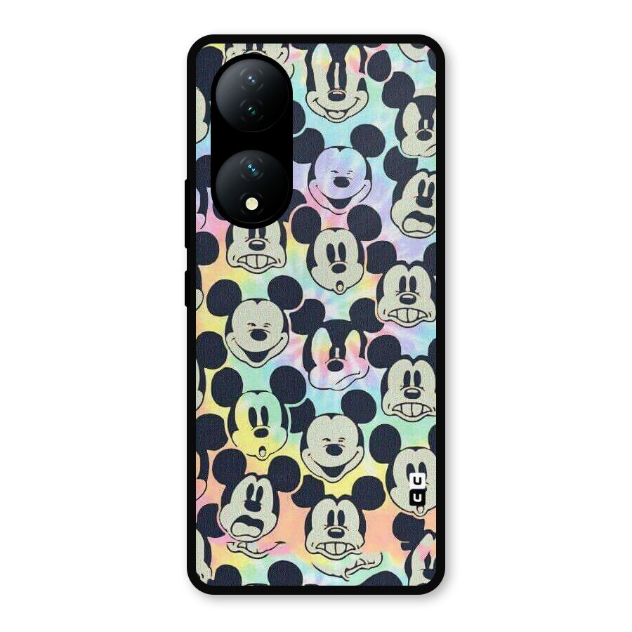 Fun Rainbow Faces Metal Back Case for Vivo Y100a