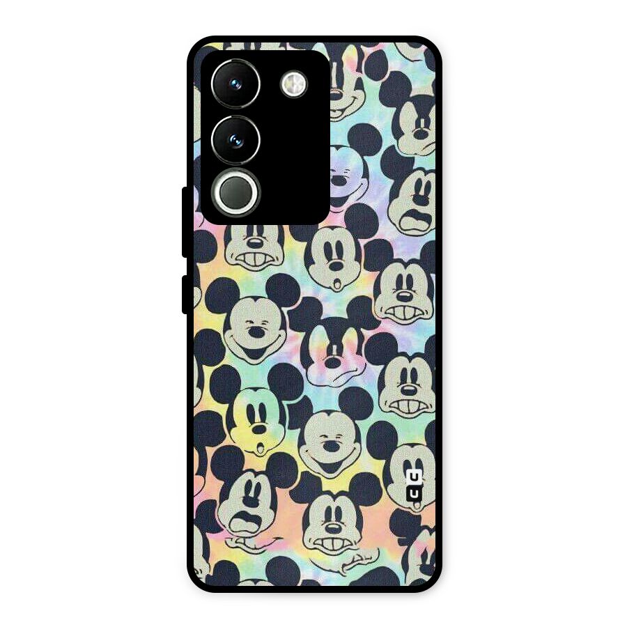 Fun Rainbow Faces Metal Back Case for Vivo Y200