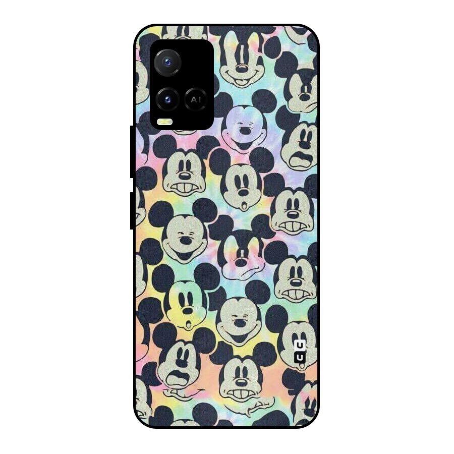 Fun Rainbow Faces Metal Back Case for Vivo Y21