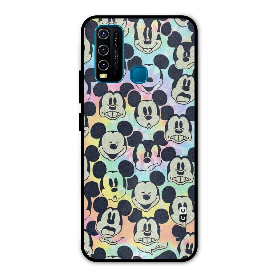 Fun Rainbow Faces Metal Back Case for Vivo Y30