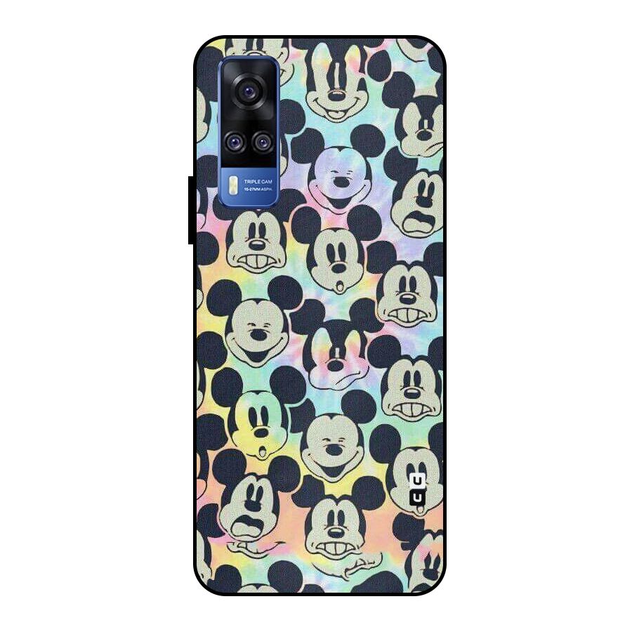 Fun Rainbow Faces Metal Back Case for Vivo Y51