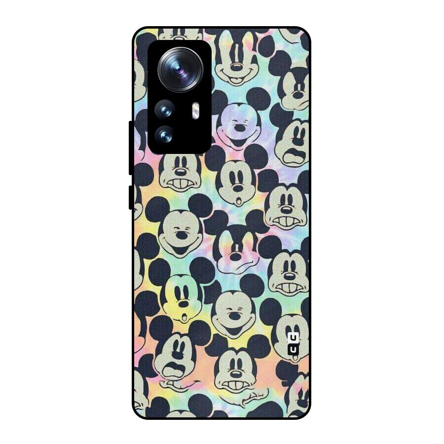 Fun Rainbow Faces Metal Back Case for Xiaomi 12 Pro