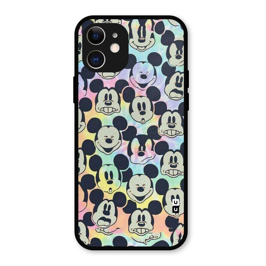 Fun Rainbow Faces Metal Back Case for iPhone 12