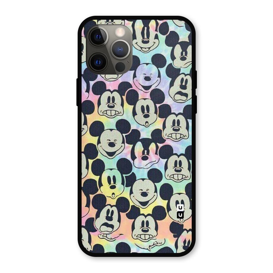 Fun Rainbow Faces Metal Back Case for iPhone 12 Pro