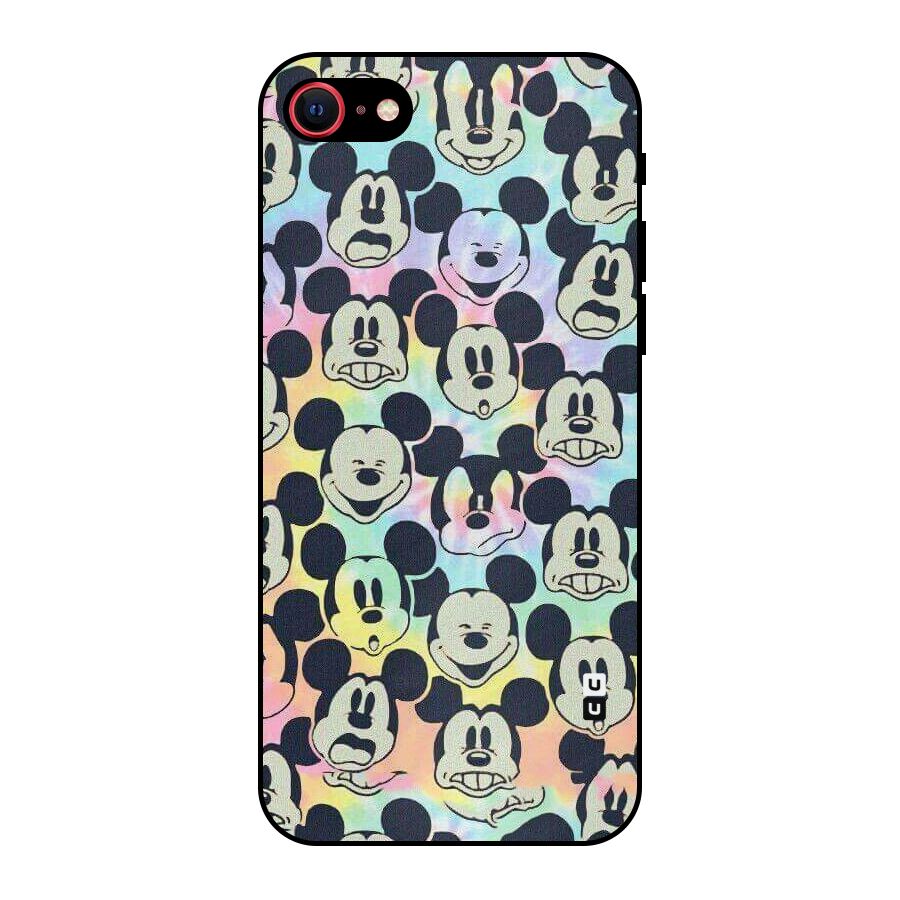 Fun Rainbow Faces Metal Back Case for iPhone SE 2022