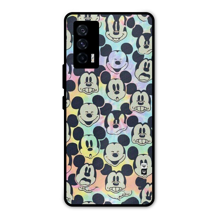 Fun Rainbow Faces Metal Back Case for iQOO 7 5G