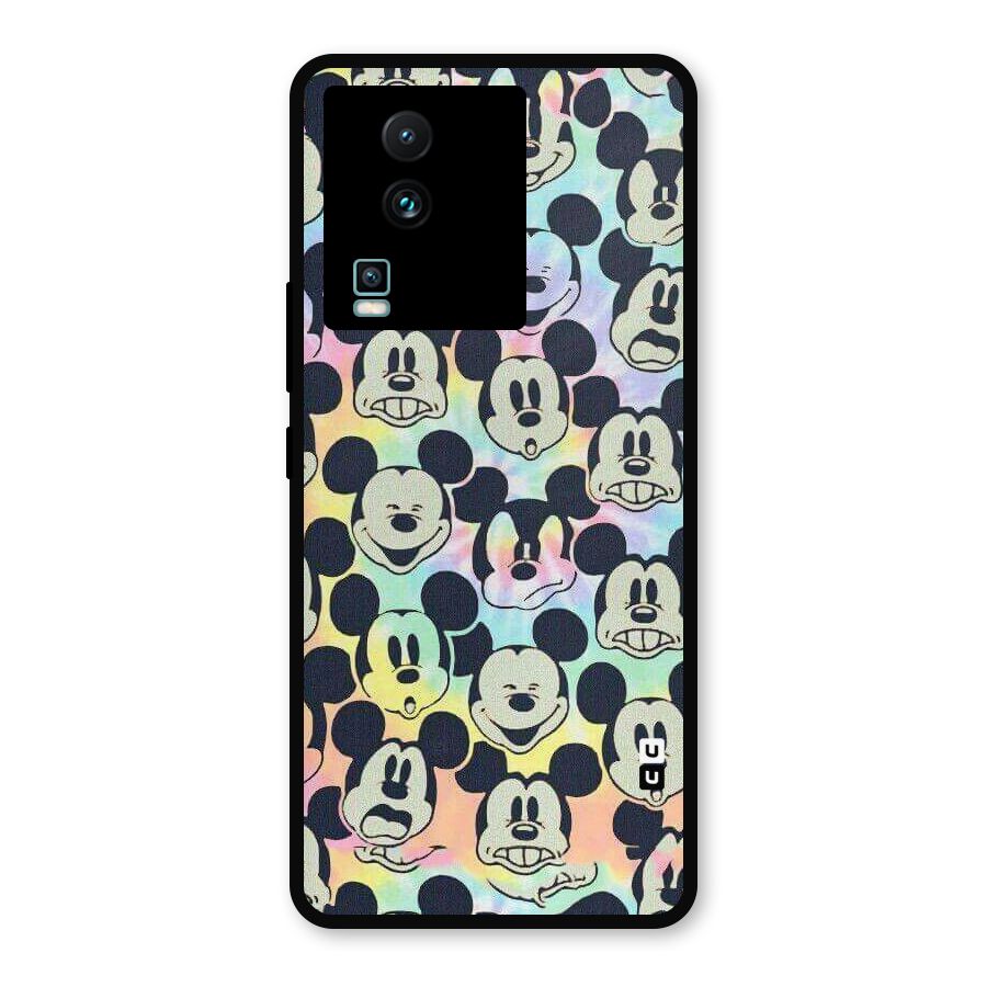 Fun Rainbow Faces Metal Back Case for iQOO Neo 7