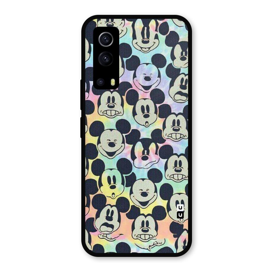 Fun Rainbow Faces Metal Back Case for iQOO Z3