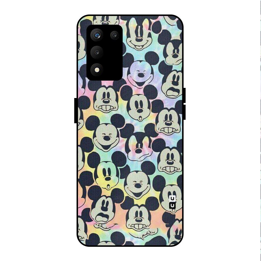 Fun Rainbow Faces Metal Back Case for realme 9 5G SE