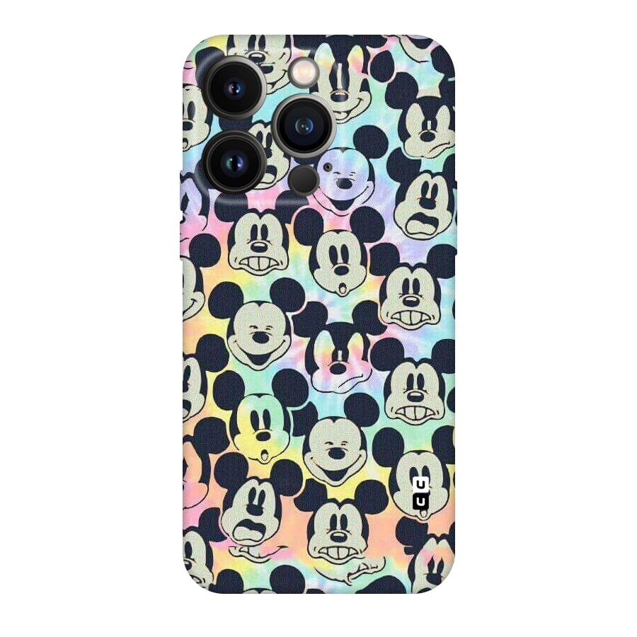 Fun Rainbow Faces Original Polycarbonate Back Case for iPhone 14 Pro