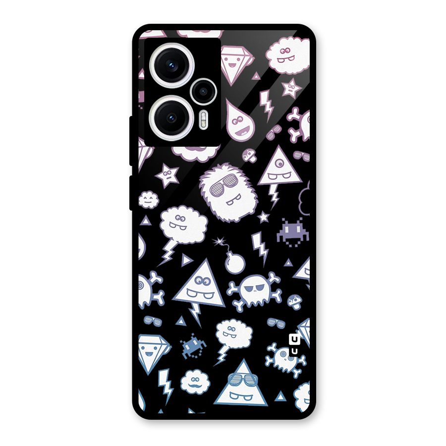 Funny Faces Glass Back Case for Poco F5