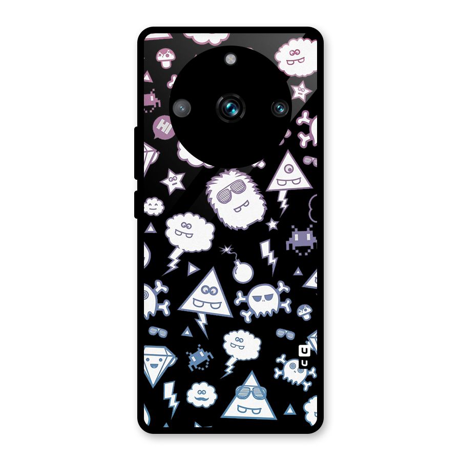 Funny Faces Glass Back Case for Realme 11 Pro