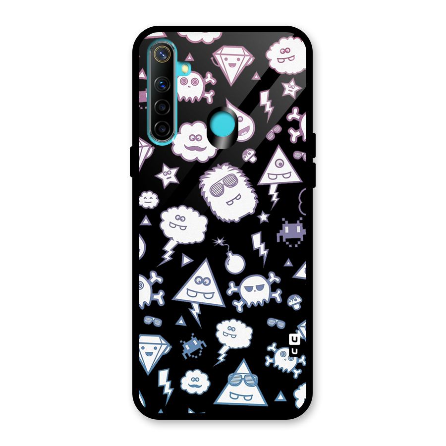Funny Faces Glass Back Case for Realme 5