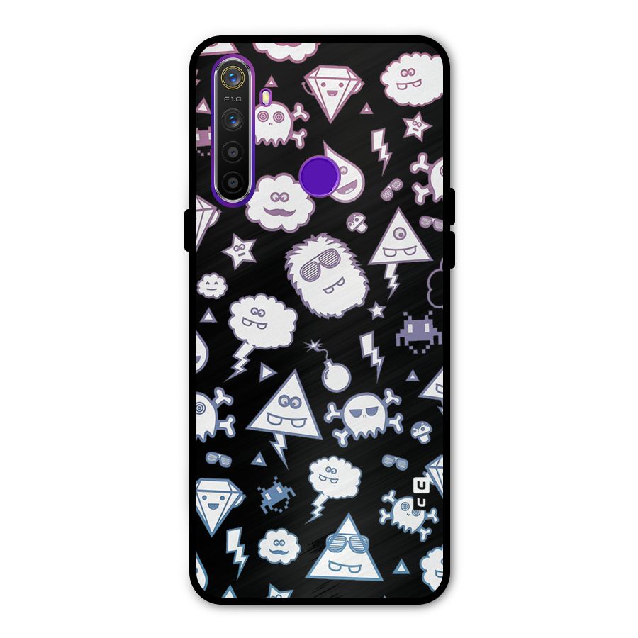 Funny Faces Glass Back Case for Realme 5s