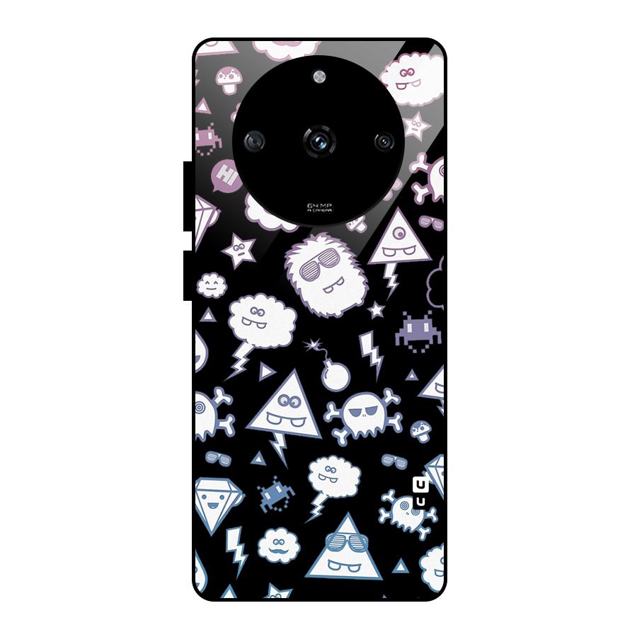 Funny Faces Glass Back Case for Realme Narzo 60 5G