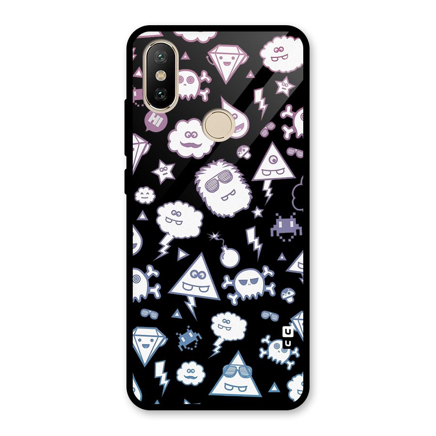 Funny Faces Glass Back Case for Redmi A2