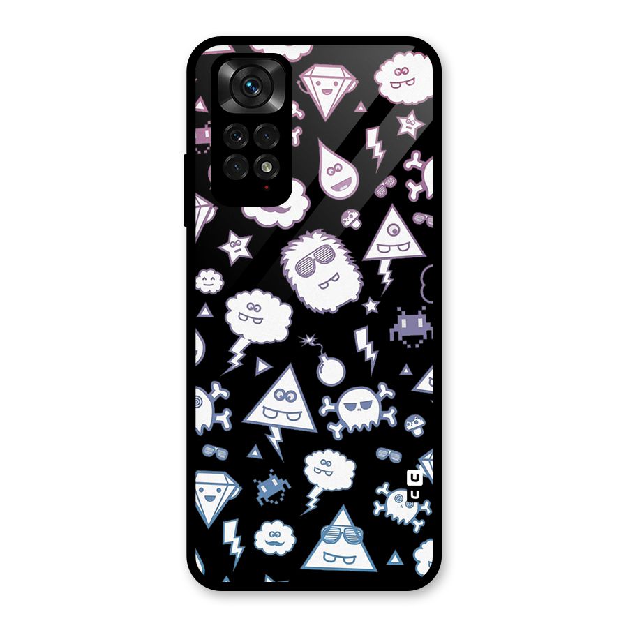 Funny Faces Glass Back Case for Redmi Note 11S