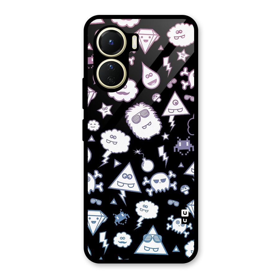 Funny Faces Glass Back Case for Vivo Y16