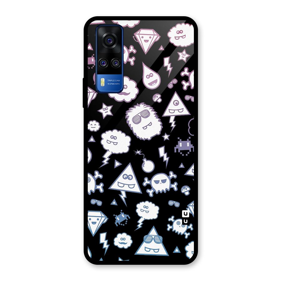 Funny Faces Glass Back Case for Vivo Y31