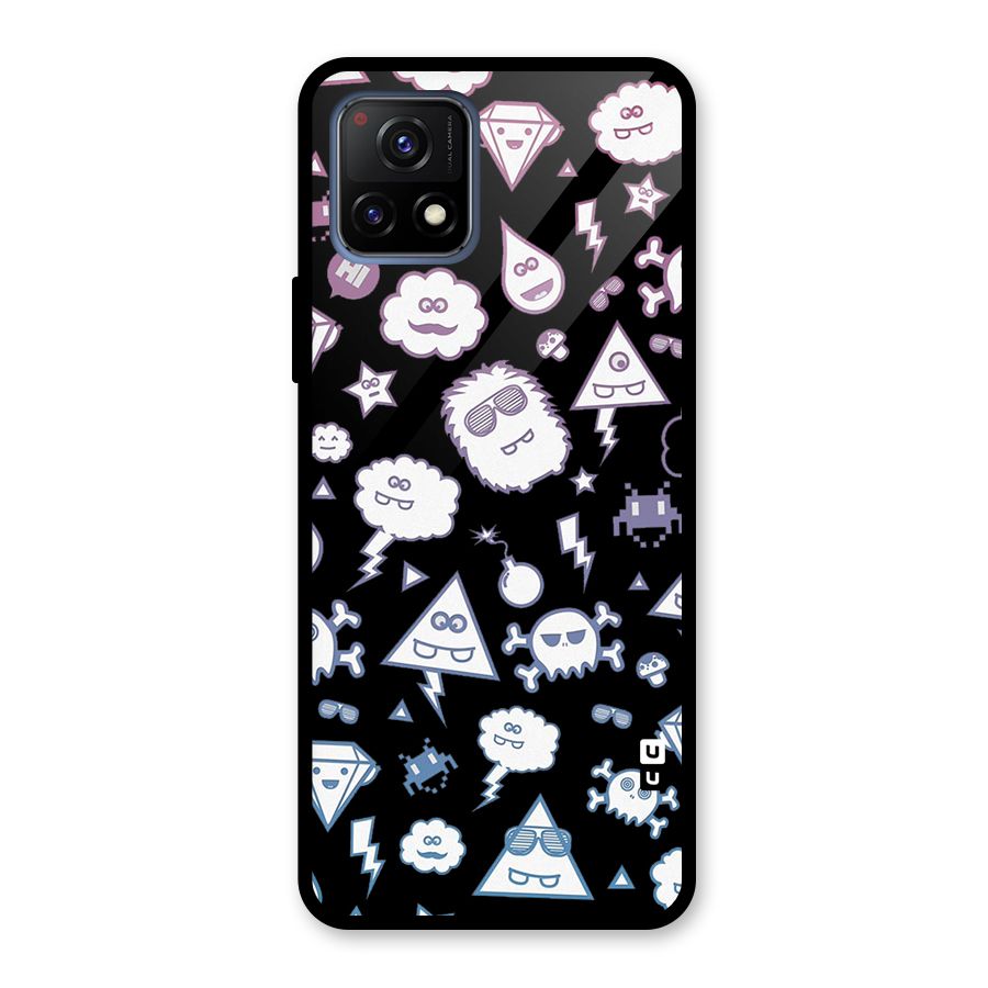 Funny Faces Glass Back Case for Vivo Y72 5G