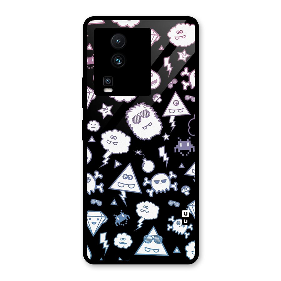 Funny Faces Glass Back Case for Vivo iQOO Neo 7