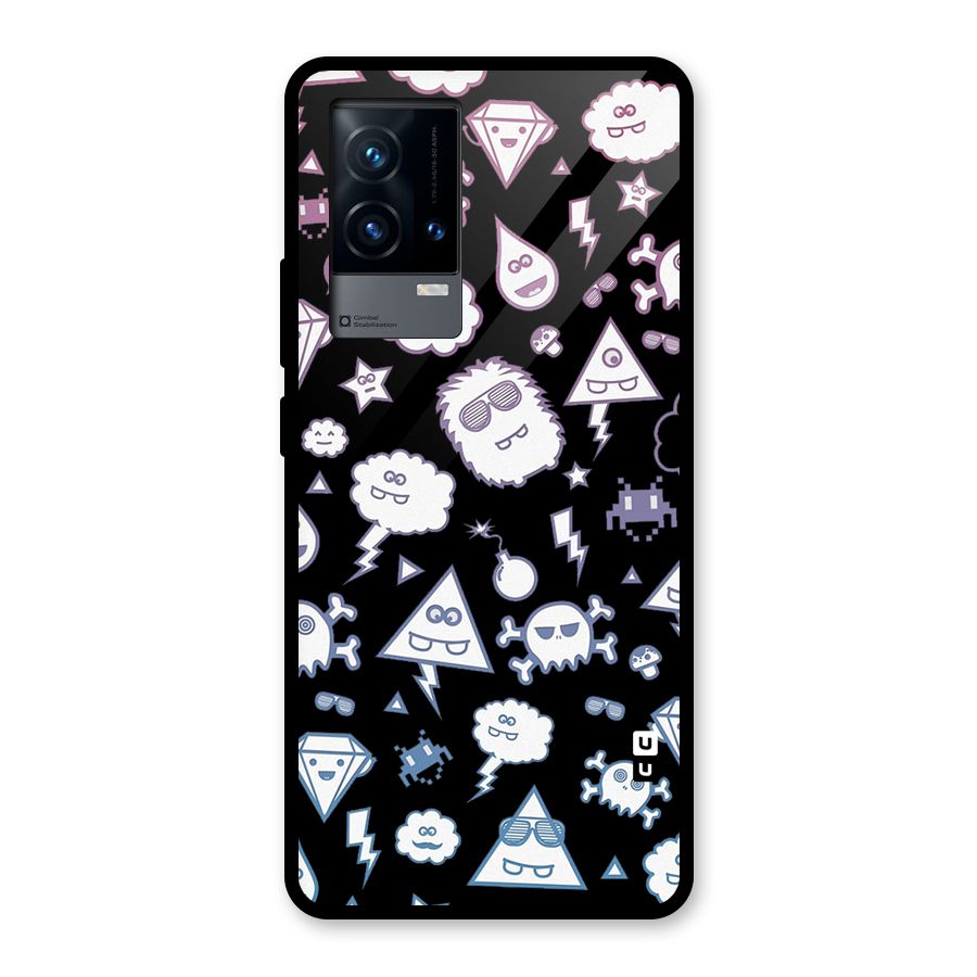 Funny Faces Glass Back Case for iQOO 9 5G