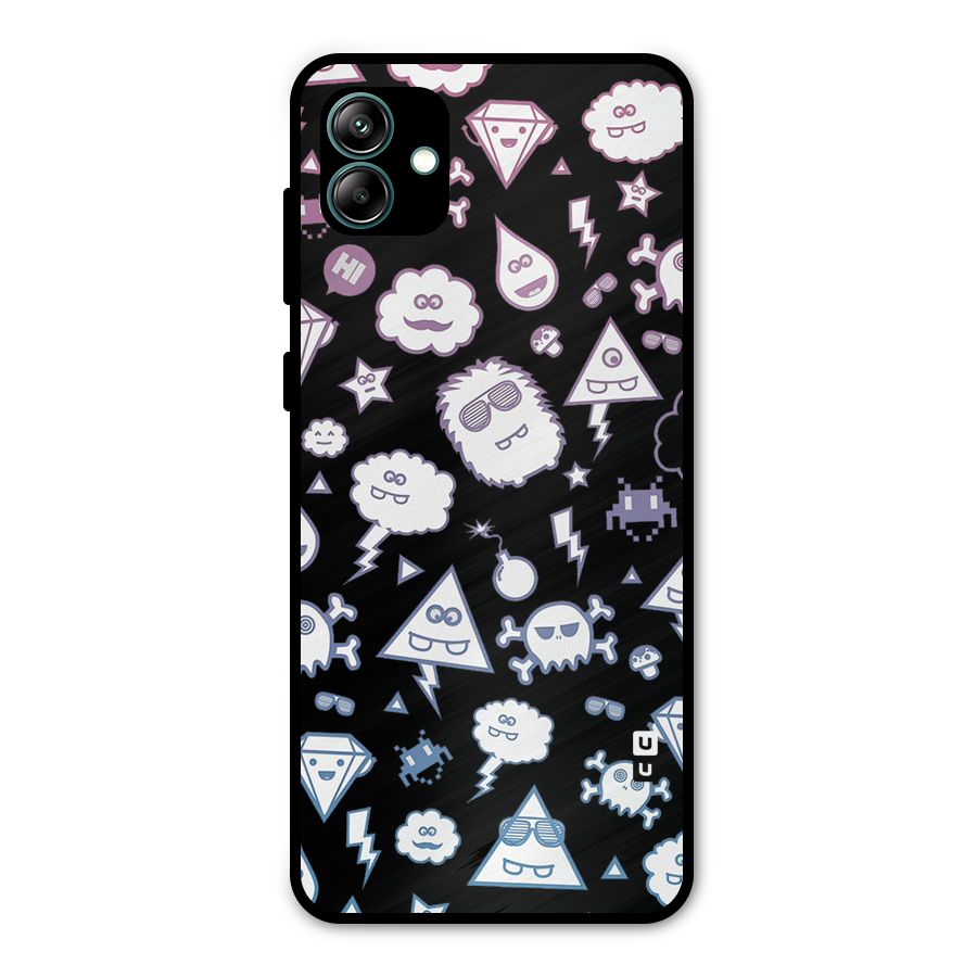 Funny Faces Metal Back Case for Galaxy A04