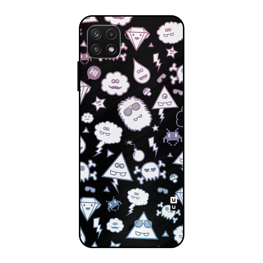 Funny Faces Metal Back Case for Galaxy A22 5G