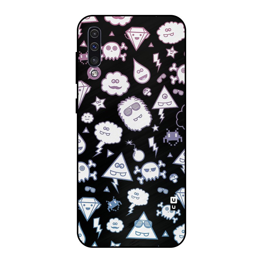 Funny Faces Metal Back Case for Galaxy A30s