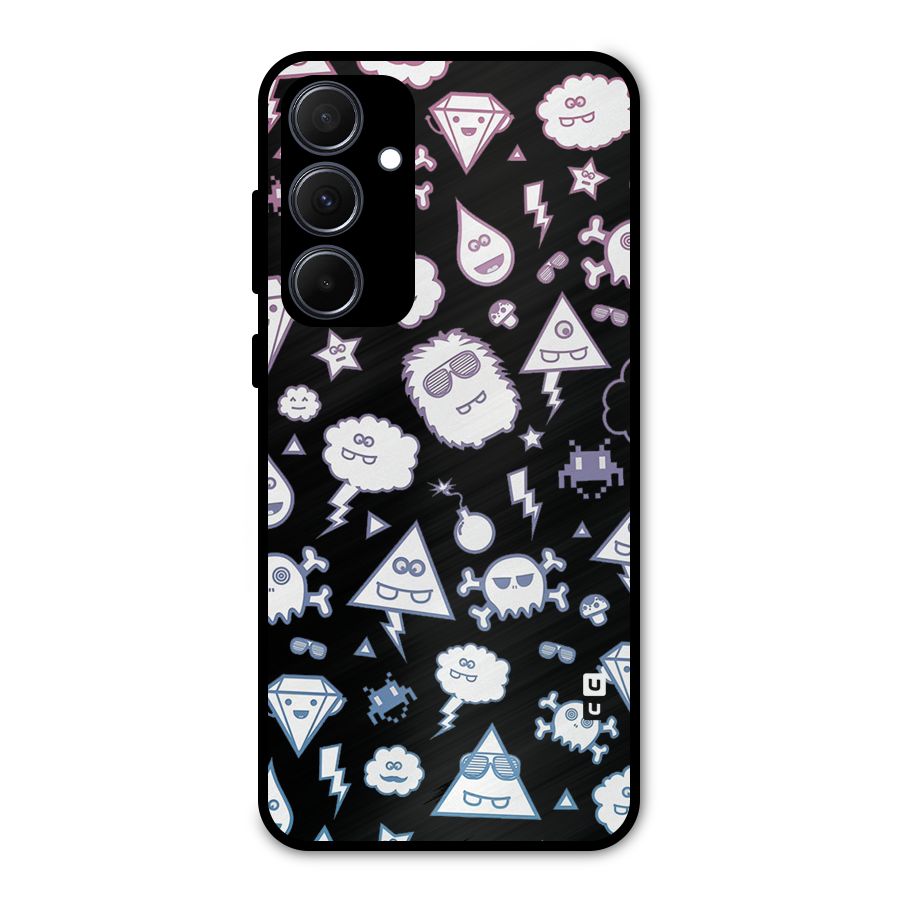 Funny Faces Metal Back Case for Galaxy A35