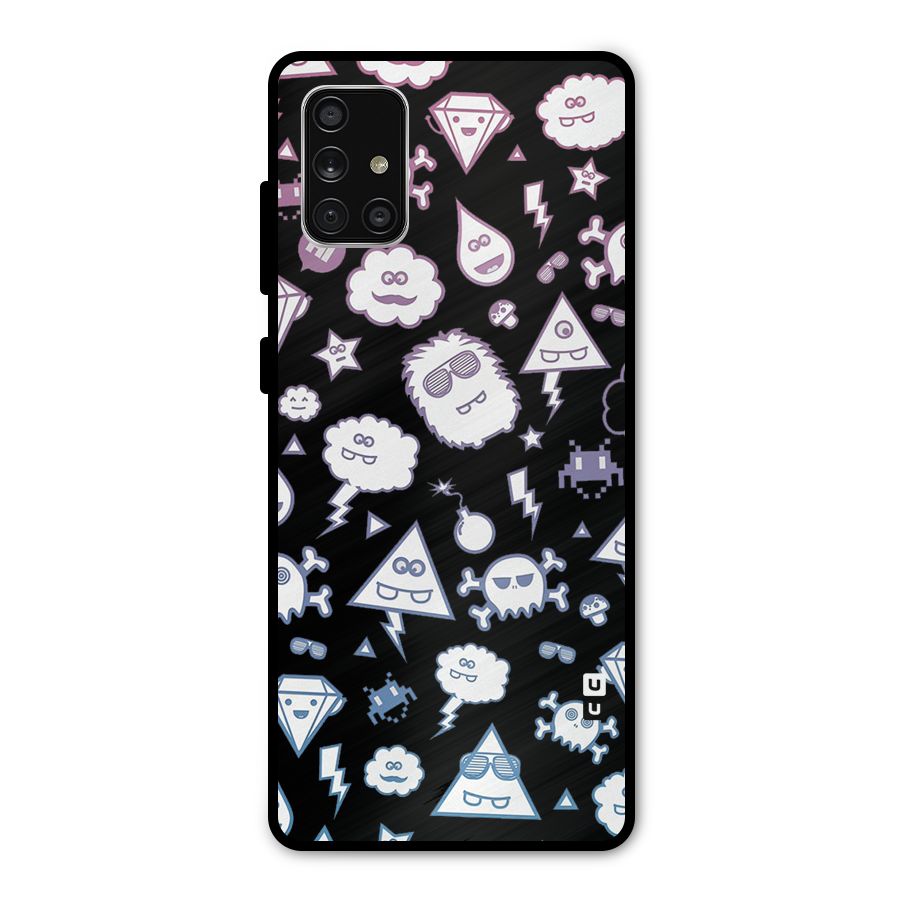 Funny Faces Metal Back Case for Galaxy A71