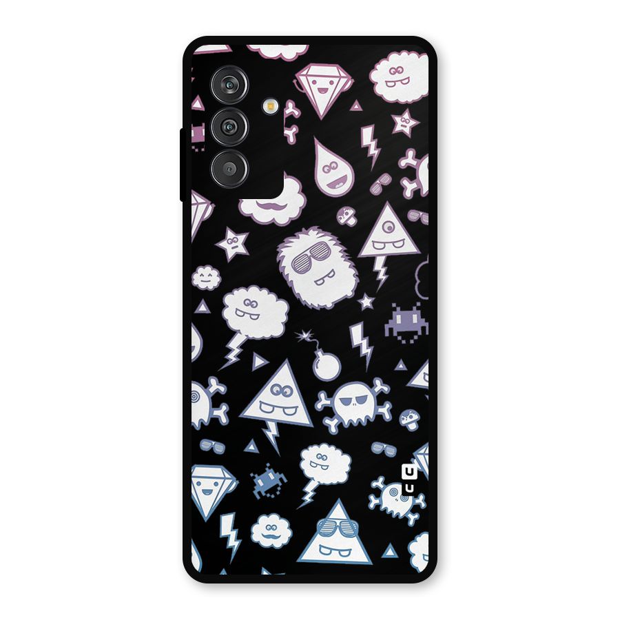 Funny Faces Metal Back Case for Galaxy F13