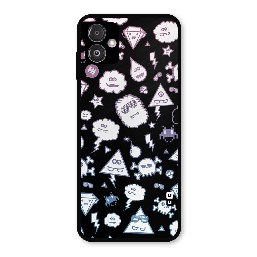 Funny Faces Metal Back Case for Galaxy F14