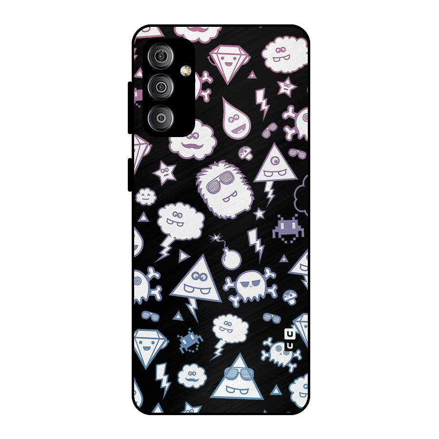 Funny Faces Metal Back Case for Galaxy F23