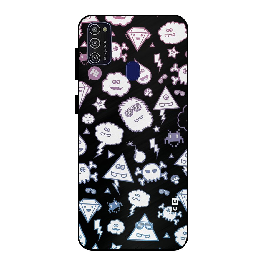 Funny Faces Metal Back Case for Galaxy M21