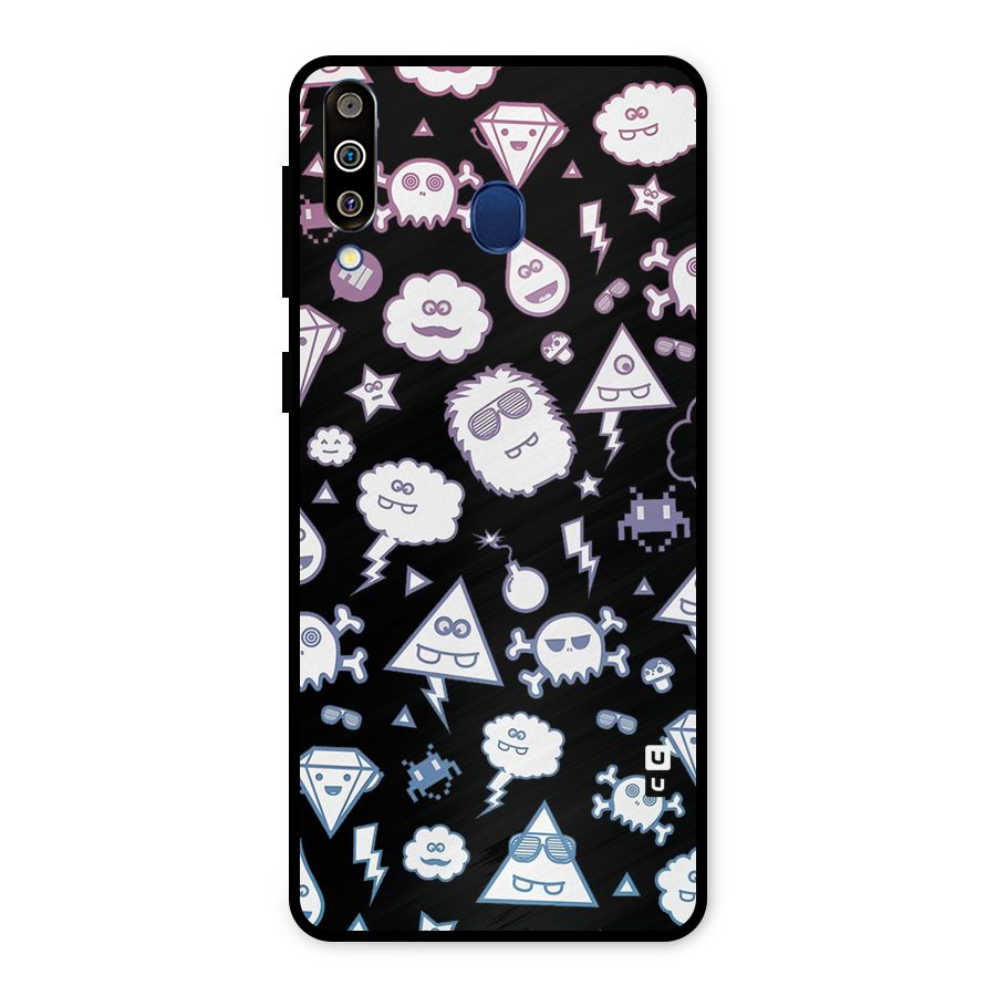 Funny Faces Metal Back Case for Galaxy M30