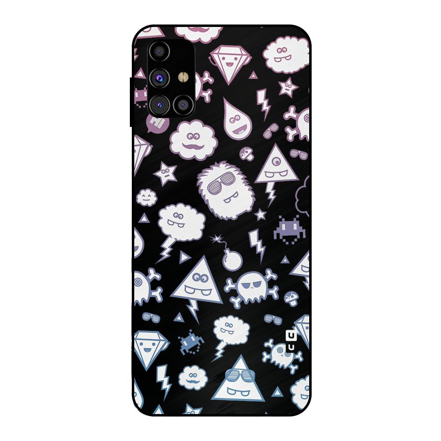 Funny Faces Metal Back Case for Galaxy M31s