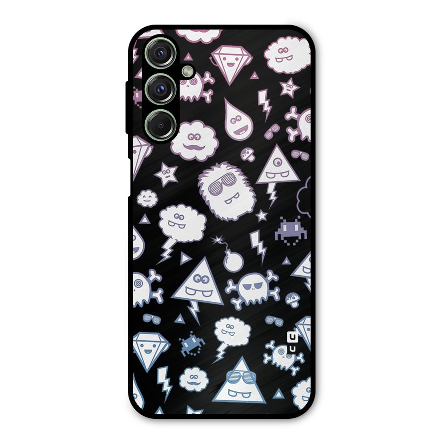 Funny Faces Metal Back Case for Galaxy M34