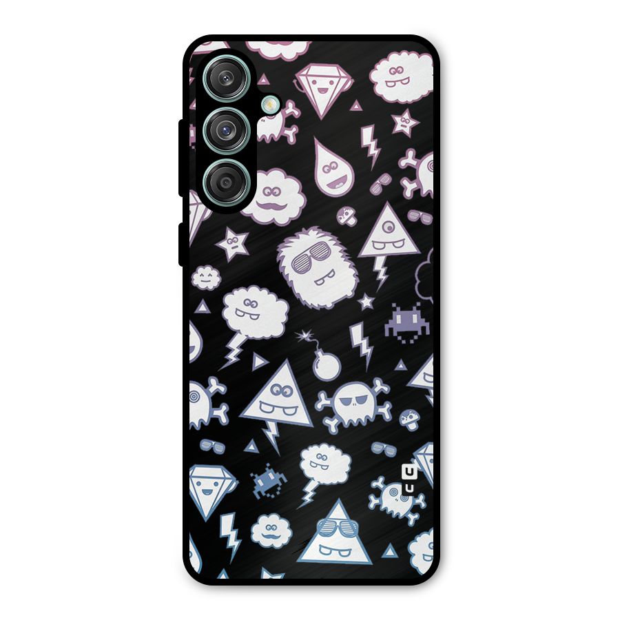 Funny Faces Metal Back Case for Galaxy M55 5G