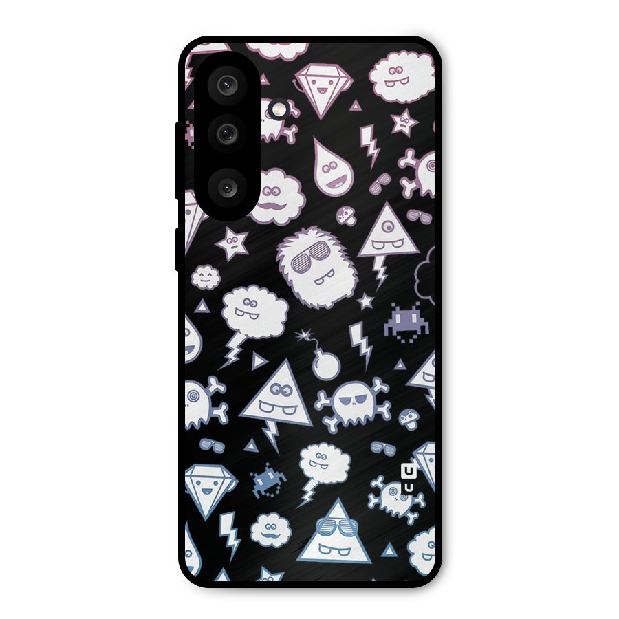 Funny Faces Metal Back Case for Galaxy M56