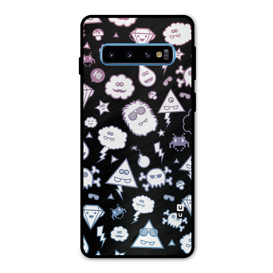 Funny Faces Metal Back Case for Galaxy S10