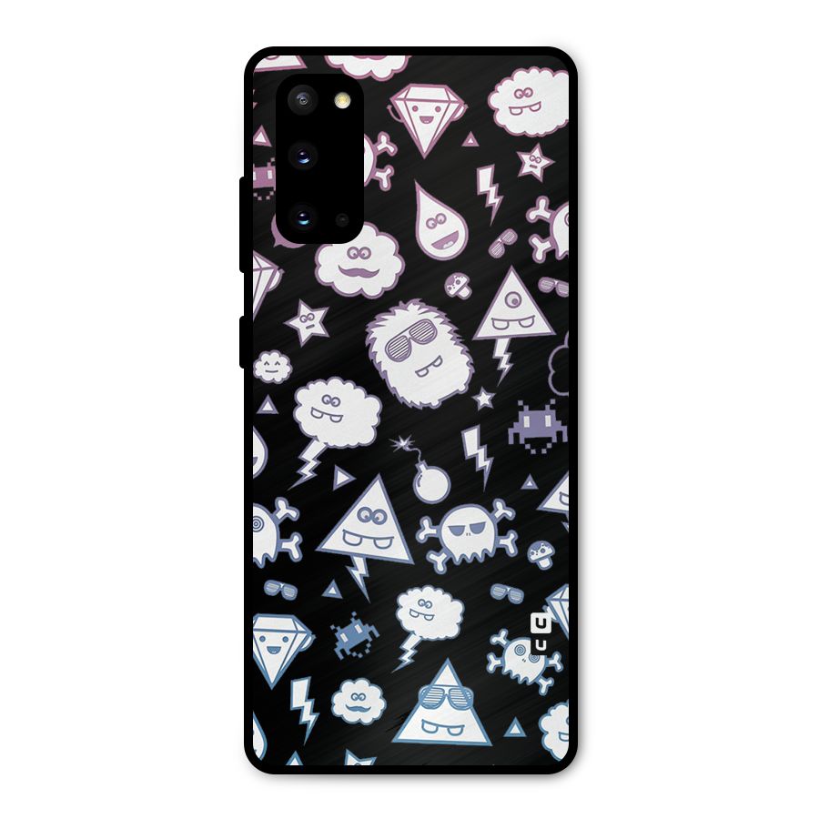 Funny Faces Metal Back Case for Galaxy S20