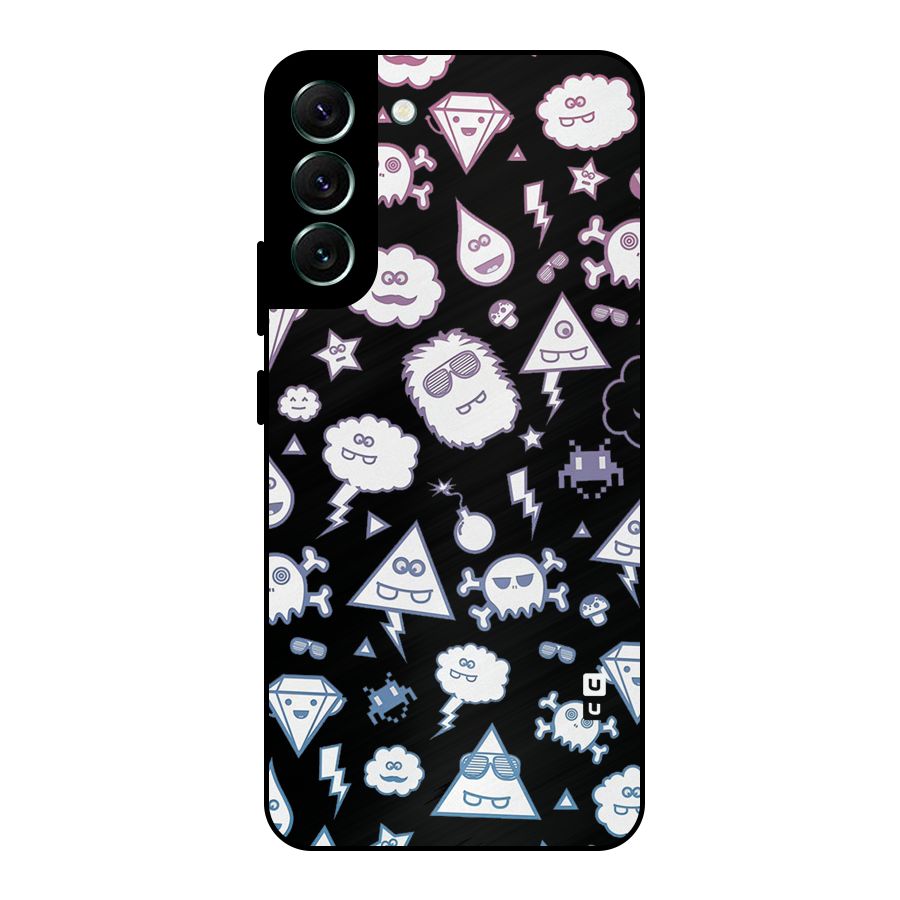 Funny Faces Metal Back Case for Galaxy S22 Plus 5G