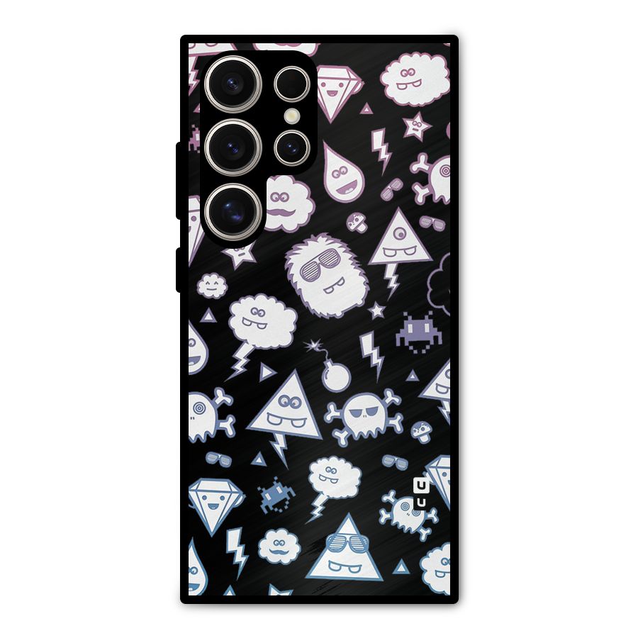 Funny Faces Metal Back Case for Galaxy S24 Ultra