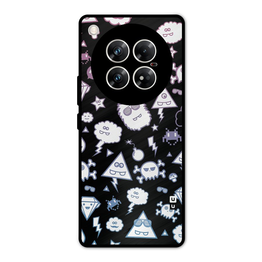 Funny Faces Metal Back Case for Infinix Zero 40 5G