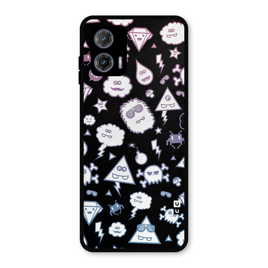 Funny Faces Metal Back Case for Moto G73