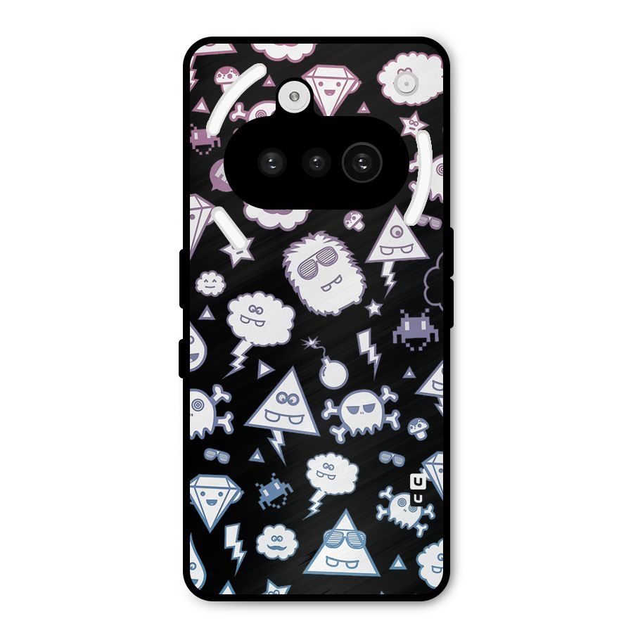 Funny Faces Metal Back Case for Nothing Phone 3a