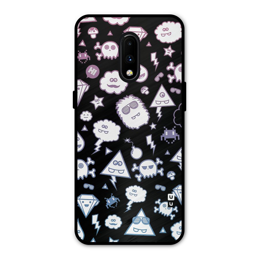 Funny Faces Metal Back Case for OnePlus 7