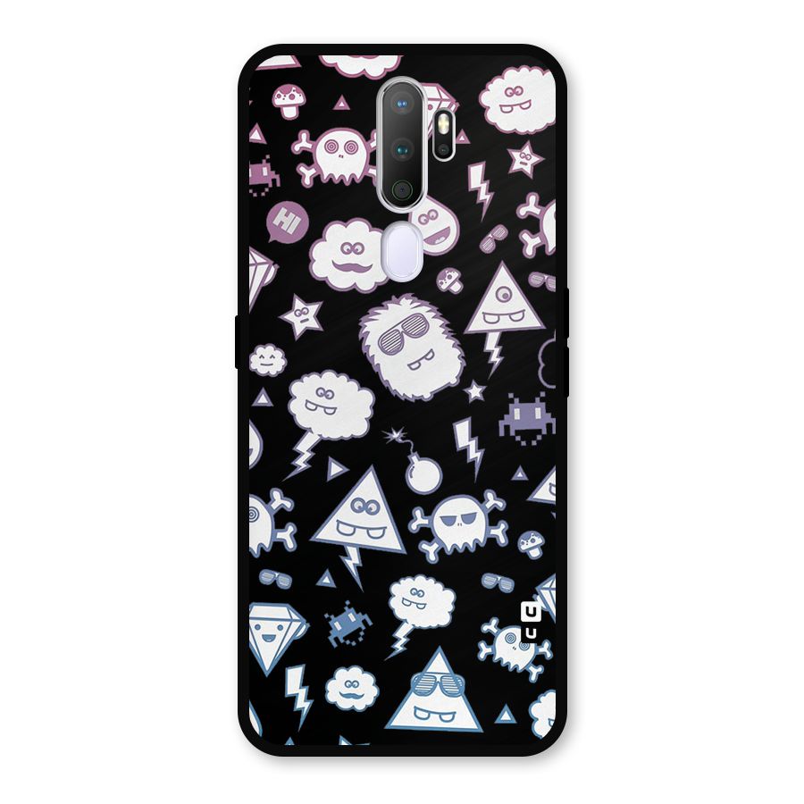 Funny Faces Metal Back Case for Oppo A5 (2020)
